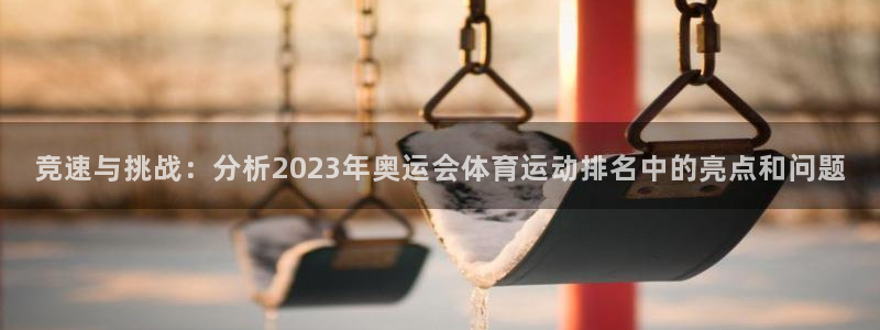 球王会体育：竞速与挑战：分析2023年奥运会体育运动排名中的亮点和问题